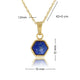 Gouden Ketting met Zeshoek Lapis Lazuli Hanger