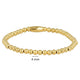 Goldene Damenarmband mit 4mm Edelstahlperlen