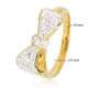 Goldener Ring mit Schleife - Zirkonstein