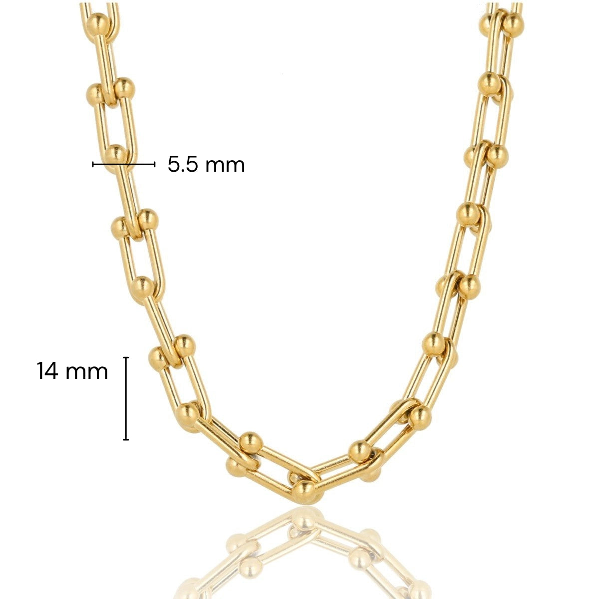 Einzigartige Damen Gliederkette mit Kugeln - 40 cm