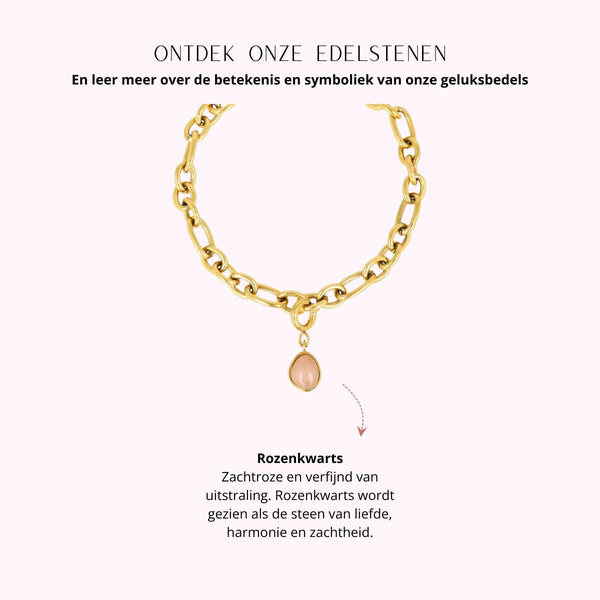 Bracelet with Rose Quartz - Birthstone October