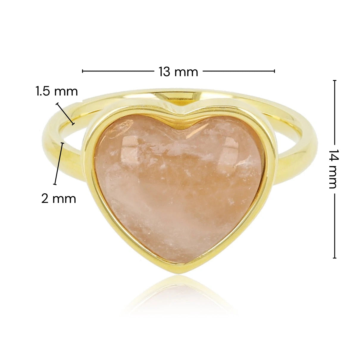 Heart Ring • Rose Quartz