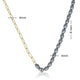 Gold Link Chain with Black Pearls