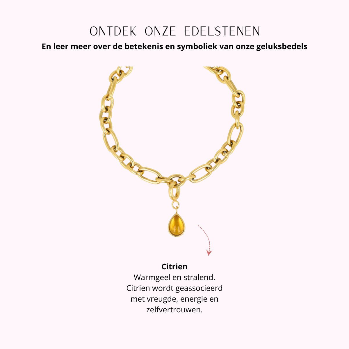 Armband met Citrien - Geboortesteen November