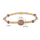 Gouden Bedelarmband met Rhodonite Edelsteen