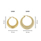 33 mm brede gouden oorring met unieke afwerking 33x7mm - My Bendel