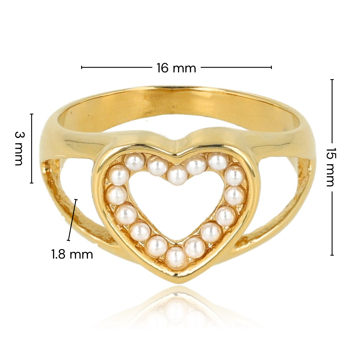 Harten Ring met Parels