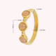 Goldener Ring - Drei Rosenquarz-Edelsteine - Zeitloser Charme