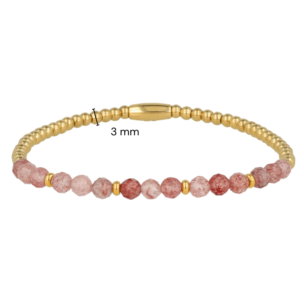 Armband mit facettierten Edelsteinperlen • Berry Quartz