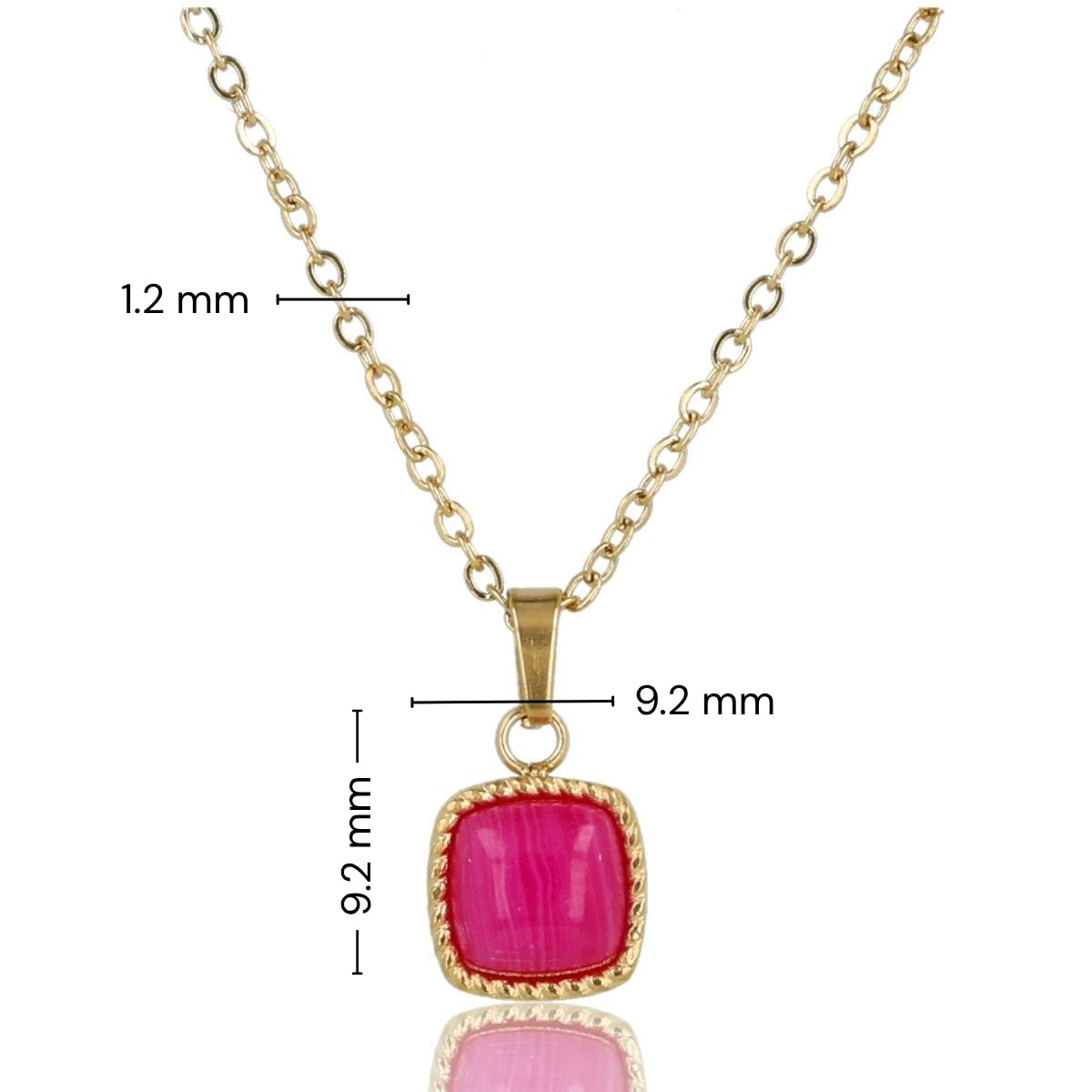 Necklace with Rose Stripe Agate pendant