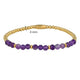 Armband mit facettierten Edelsteinkugeln • Amethyst