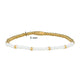 Gold Bracelet with White Aventurine Gemstones