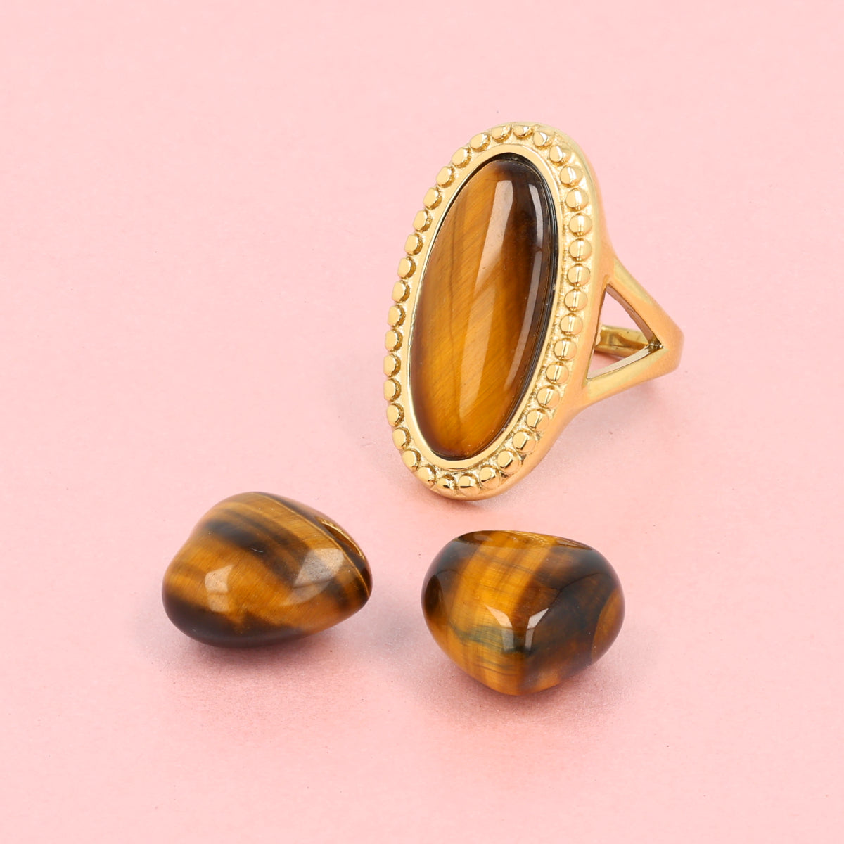 Gemstone Heart • Tiger Eye