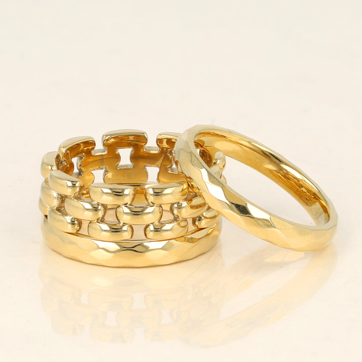 Gouden tijdloze ringenset