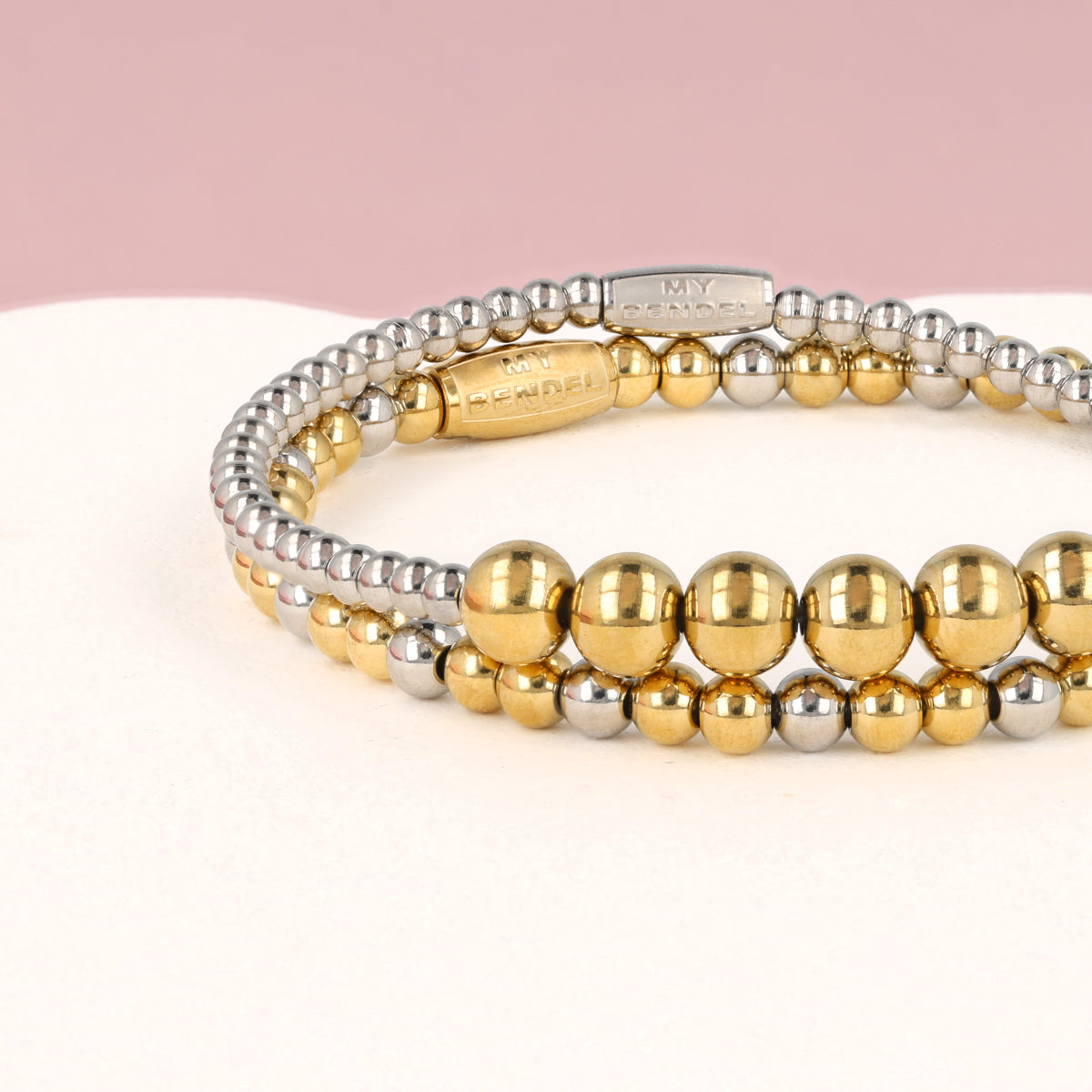 Bicolor Perlenarmband-Set