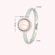 Silberner Ring - rosa Perle - gedrehter Rand - Vintage