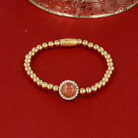 Berry Quartz Armband – Goudkleurige finesse - My Bendel