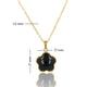 Necklace with Flower Pendant • Onyx