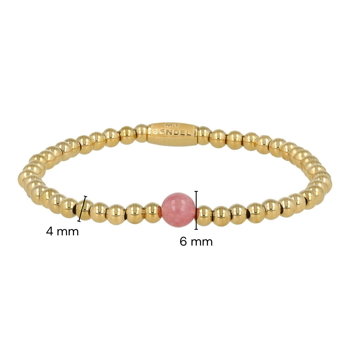 Armband aus goldenen Perlen mit Beerquarz
