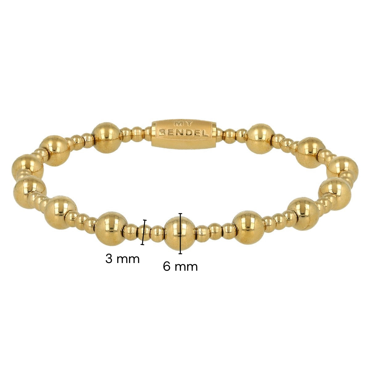 Golden bead bracelet with playful effect - original bracelet