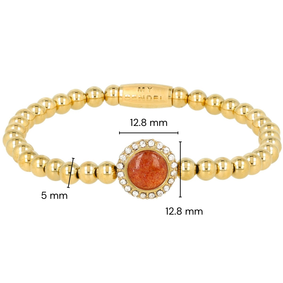 Elegante Armband met Edelsteen & Zirkonia • Berry Quartz