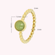 Beaded Ring with Round Gemstone • Green Aventurine