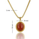 Vintage Ketting met Edelstenen Hanger • Berry Quartz