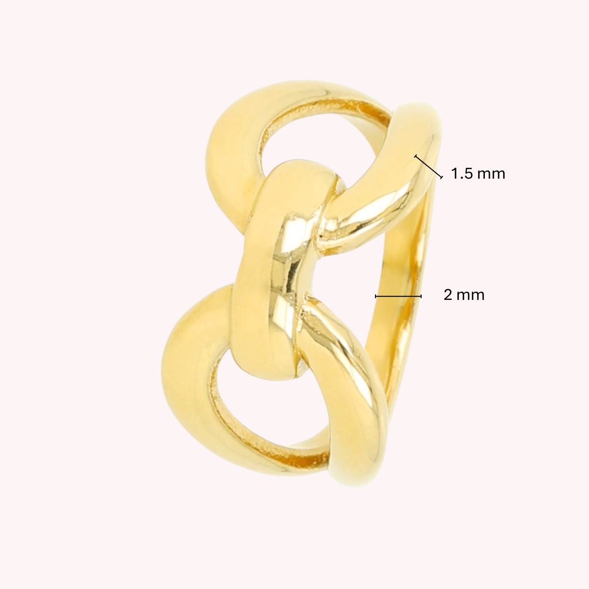 Bold Elegance – Schakelring in Goudkleur