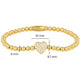 Goldenes Armband mit Zirkonia-Herz - My Bendel