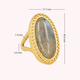 Vintage Ring met Ovale Edelsteen • Labradorite