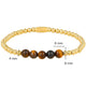 Armband mit Edelsteinkugeln • Tigerauge • 4 mm