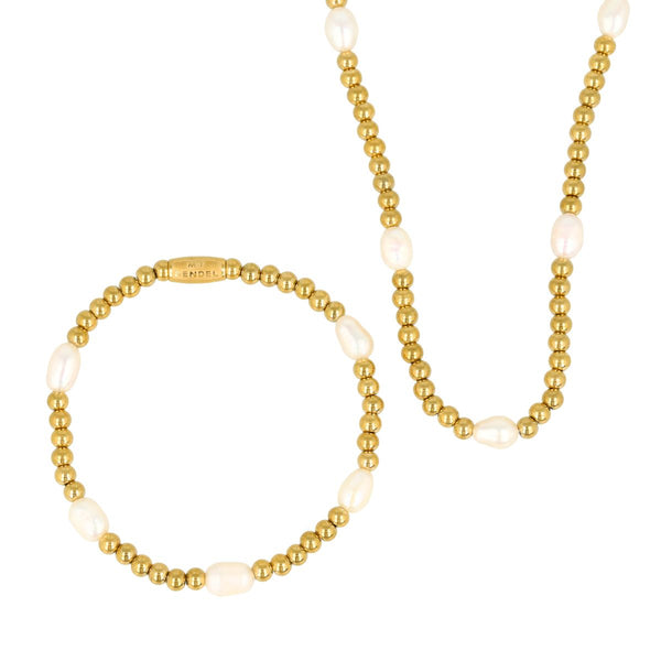 Sieraden set zoetwater parels