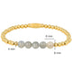 Armband met Edelstenen Kralen • Labradorite • 4 mm