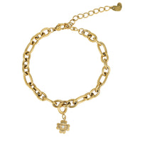 Gliederarmband mit Kleeblatt