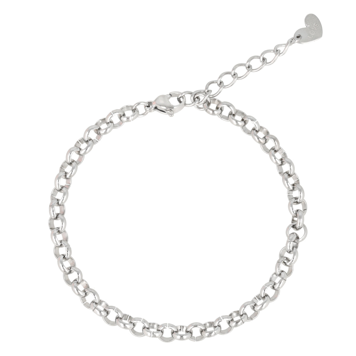 Gliederarmband • 17 cm • Silber