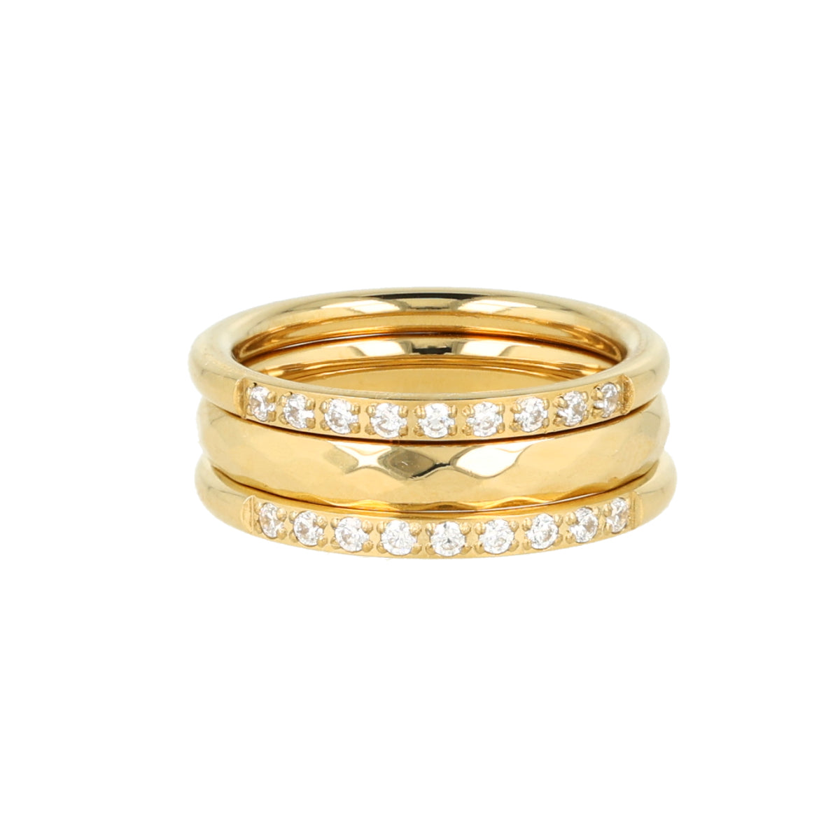 Ring set with zirconia