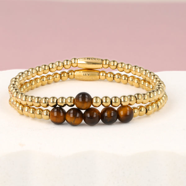 Tiger Eye armbanden set