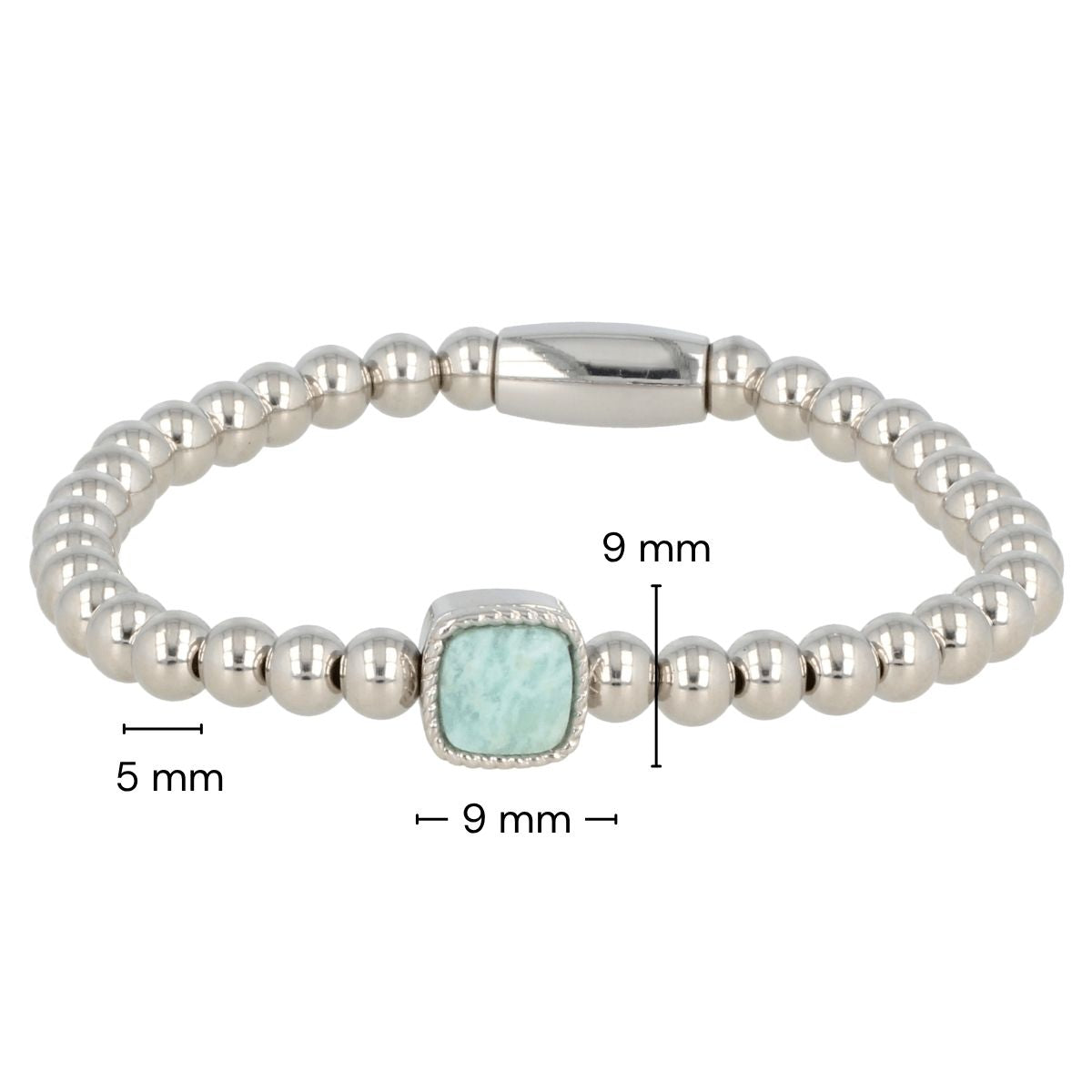 Elastische Amazonite Armband - Luxe Dames Sieraad