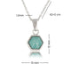 Zilveren Ketting met Amazonite Zeshoek Edelsteen Hanger