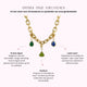 Grove schakelketting met drie edelstenen bedels