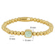 Gouden Amazonite Edelstenen Damesarmband Elastisch