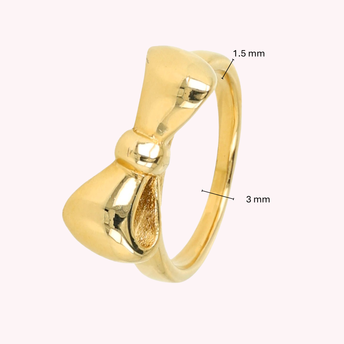 Gouden ring met strik