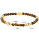 Gemstone Bracelet with Gold Beads • Tiger Eye • 4 mm
