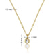 Gold Chain with Zirconia Crystal - Does Not Tarnish