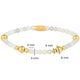 Edelsteinarmband mit goldenen Perlen • Labradorit • 4 mm