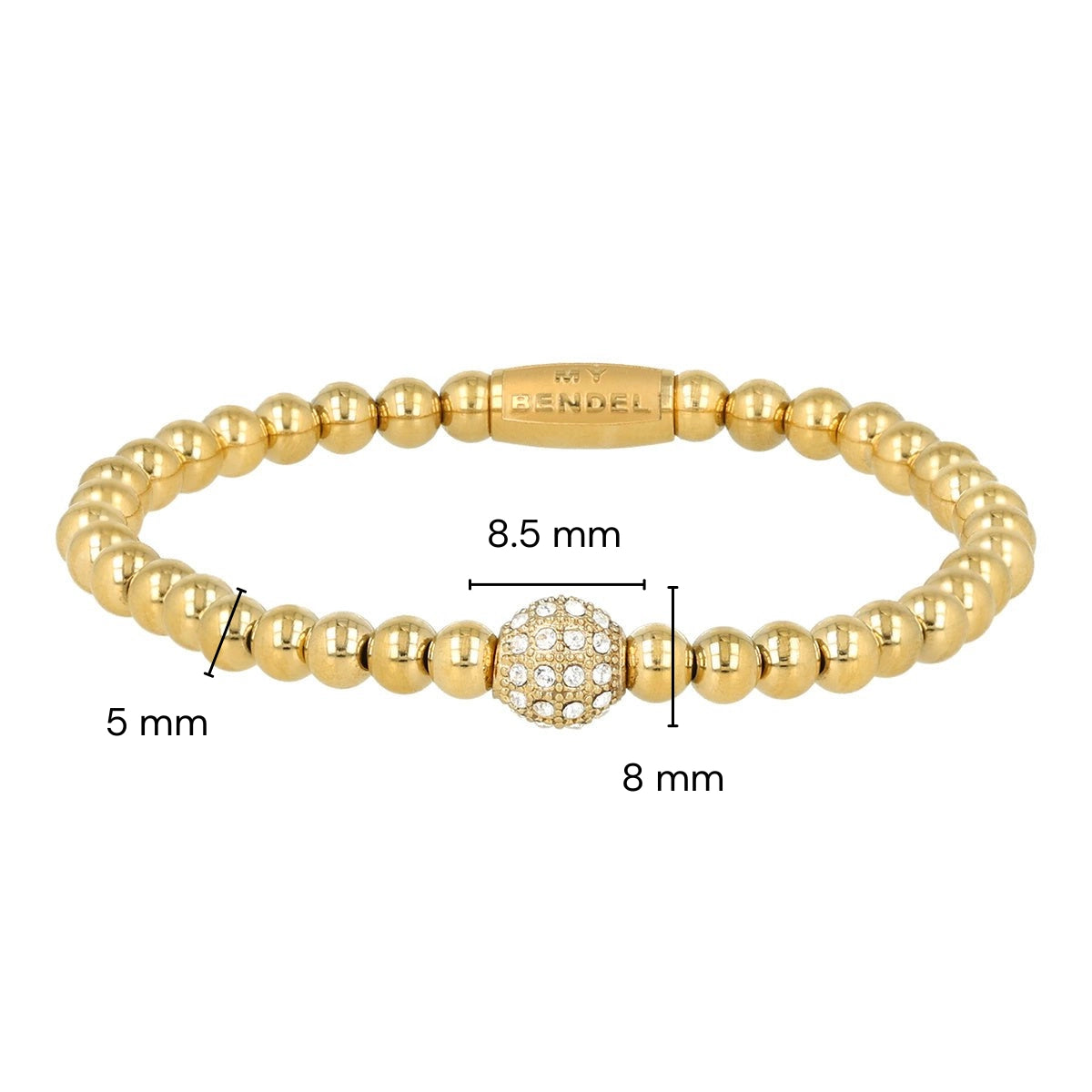 Goldenes Armband mit Zirkonia-Kugel