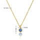 Goldene Kette mit hellblauem Zirkonia-Stein - Verfärbt sich nicht
