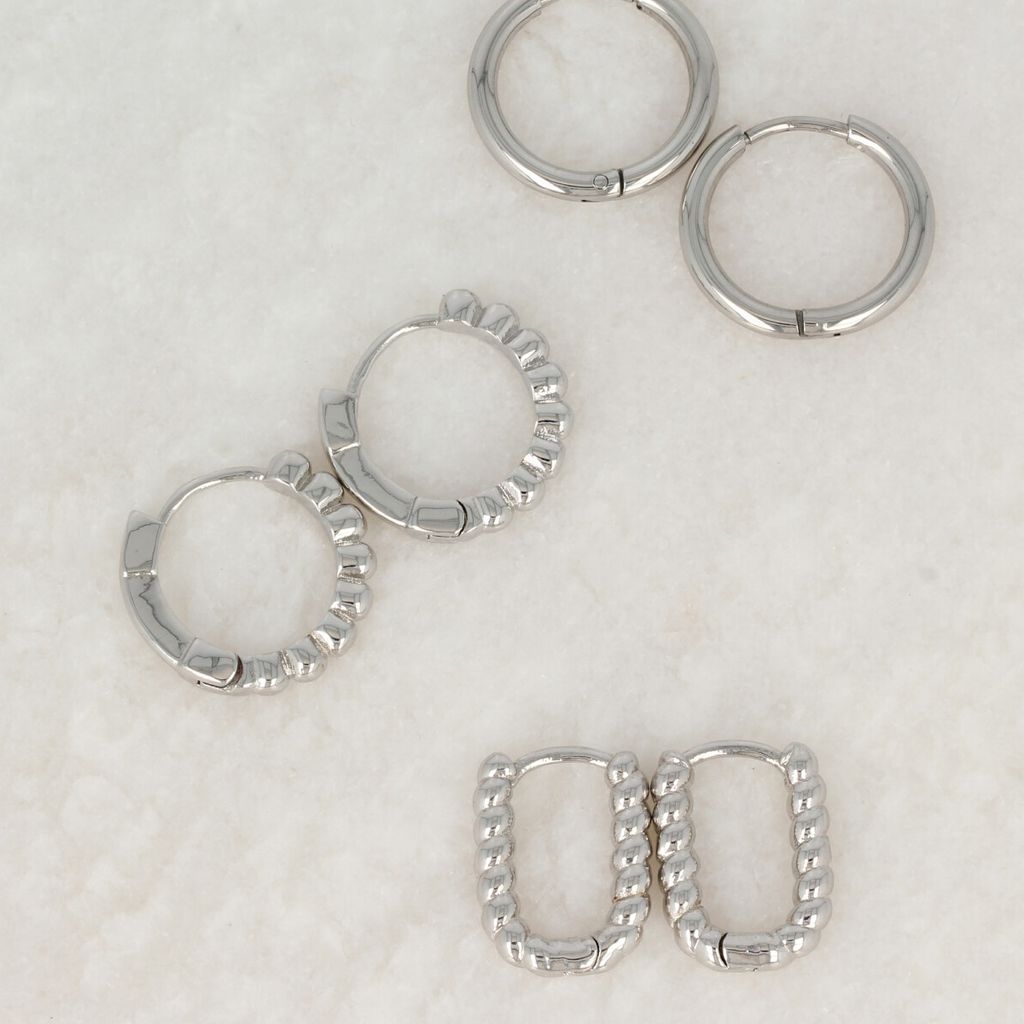 Elegante Gedraaide Zilveren Oorring 14mm