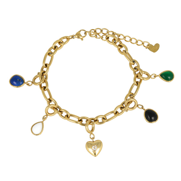 Schakelarmband met diverse bedels