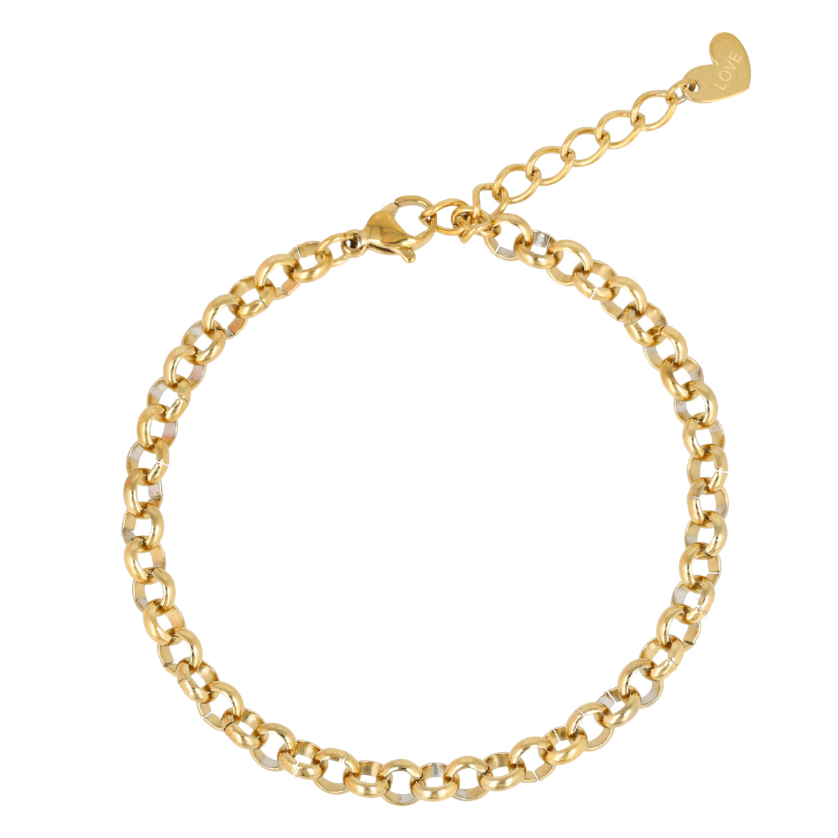 Gliederarmband • 17 cm • Gold